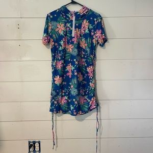Super cute hooded swimsuit cover up dress size XL